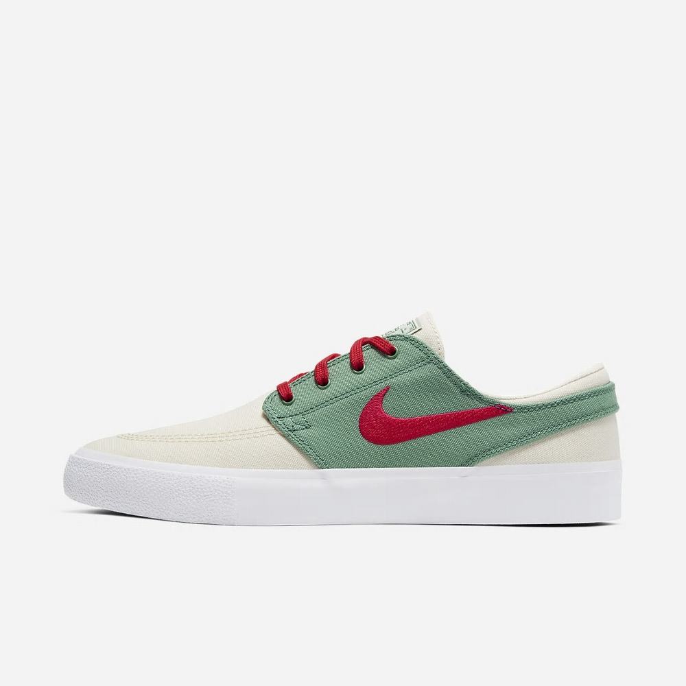 Chaussure De Skate Nike SB Zoom Stefan Janoski Canvas RM Beige 4506-821 Pale Ivory/Evergreen/White/Atom Red Homme | VPL-96223149